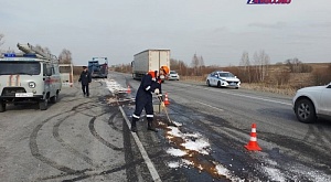 В Красноярском крае спасатели ликвидировали утечку дизельного топлива