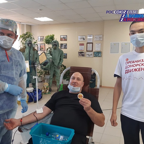 Краевые спасатели приняли участие в донорской акции «СпасДень»